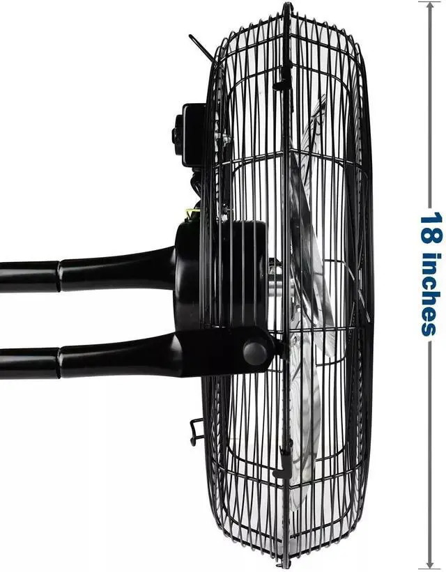 Alt view image 6 of 6 - 18 Inch High Velocity Metal Industrial Floor Fan for Warehouse Workshop Factory