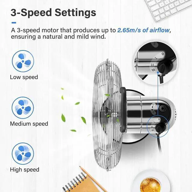 Alt view image 3 of 7 - 12 Inch Stand Fan Low Noise High Velocity For Industrial Commercial Residential