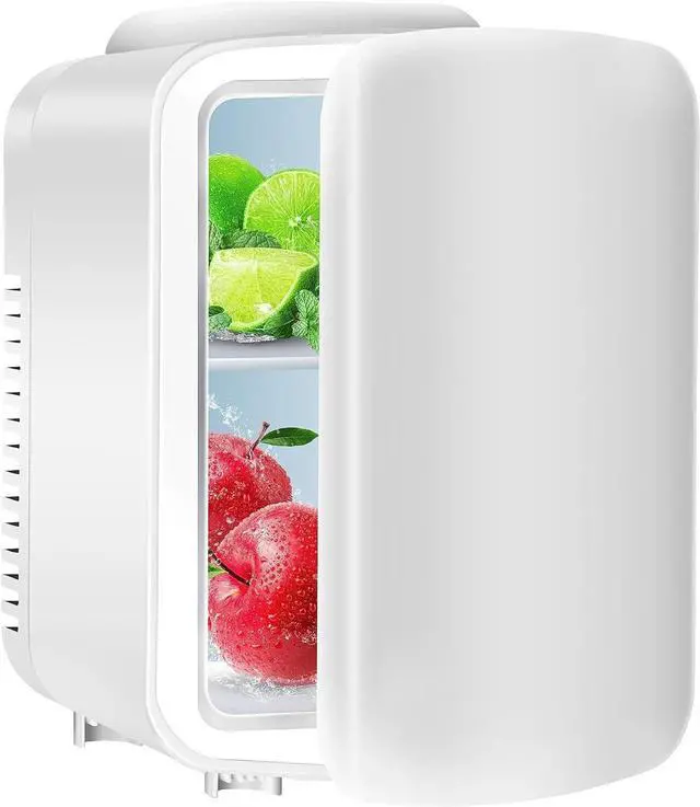 Main image of Mini Fridge 4L/6 Can Cooler & Warmer Refrigerator Freon-Free Portable White