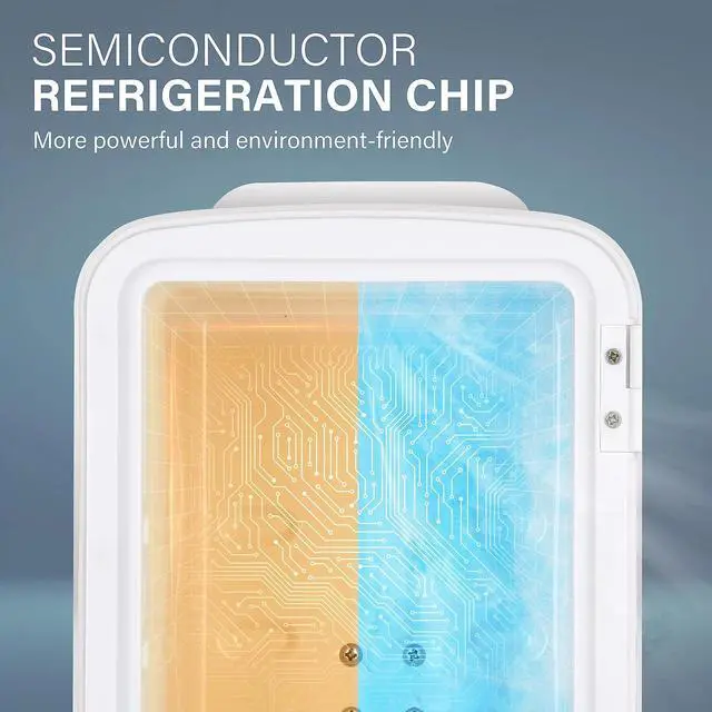 Alt view image 3 of 7 - Mini Fridge 4L/6 Can Cooler & Warmer Refrigerator Freon-Free Portable White