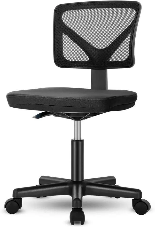 Main image of Mesh Home Office Chair with Lumbar Support Comfortable Seat Computer Chair Black