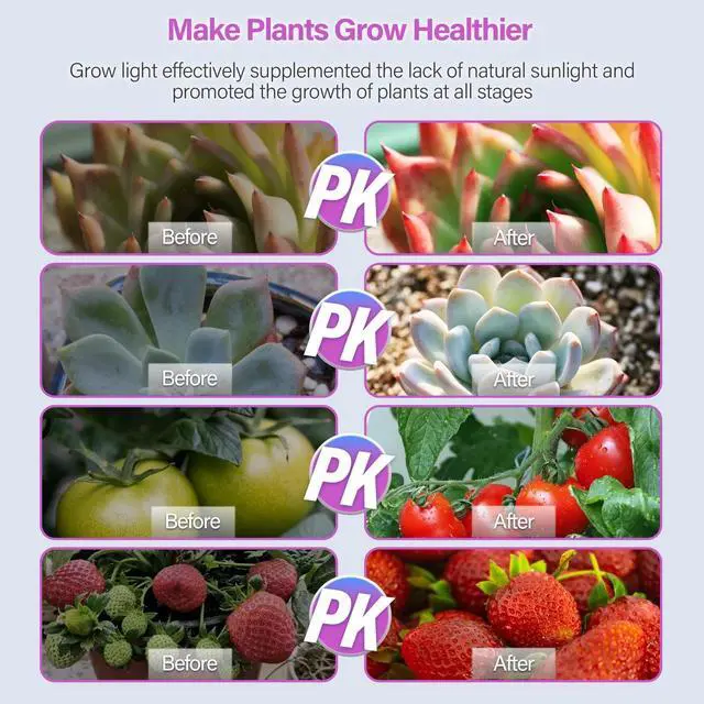 Alt view image 6 of 7 - LED Grow Light with Full Spectrum for Indoor 3 Light Modes&10 Dimmable Levels