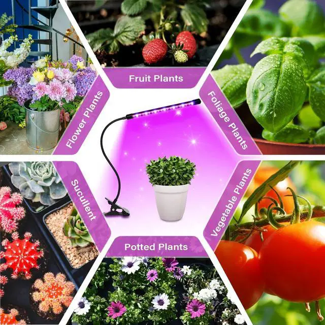Alt view image 7 of 7 - LED Grow Light with Full Spectrum for Indoor 3 Light Modes&10 Dimmable Levels