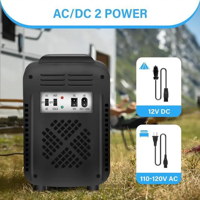 Alt view image 6 of 7 - 4L/6 Can Mini Fridge Portable Cooler & Warmer Refrigerator 100% Freon-Free
