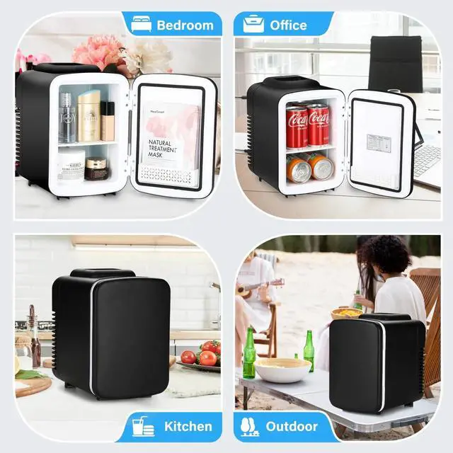 Alt view image 5 of 7 - 4L/6 Can Mini Fridge Portable Cooler & Warmer Refrigerator 100% Freon-Free