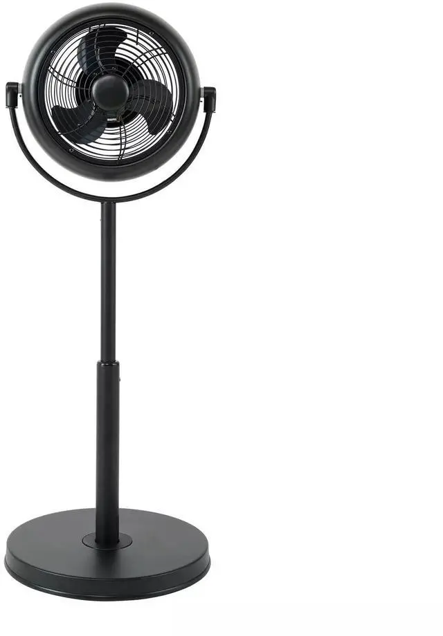Alt view image 2 of 7 - Industrial Retro Pedestal Stand Fan Adjustable Height for Industrial Residential