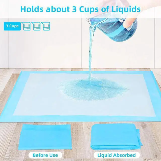 Alt view image 3 of 7 - Absorbent Waterproof Dog Puppy Pet Training Pad Small Blue (13"x 17.7"(100PCS)
