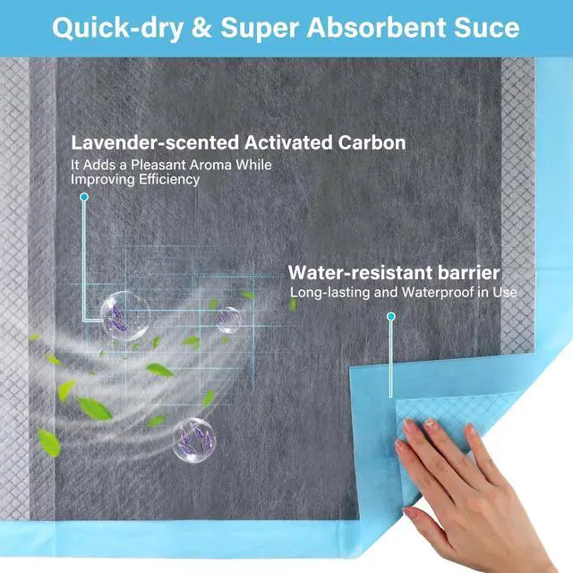Alt view image 5 of 7 - Absorbent Waterproof Dog Puppy Pet Training Pad Small Blue (13"x 17.7"(100PCS)