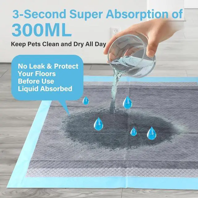 Alt view image 7 of 7 - Absorbent Waterproof Dog Puppy Pet Training Pad Small Blue (13"x 17.7"(100PCS)