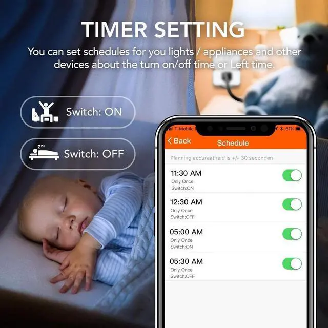 Alt view image 4 of 5 - Digital Programmable Electric Timer Indoor Dual Outlet Switch for Lights 2 Pack