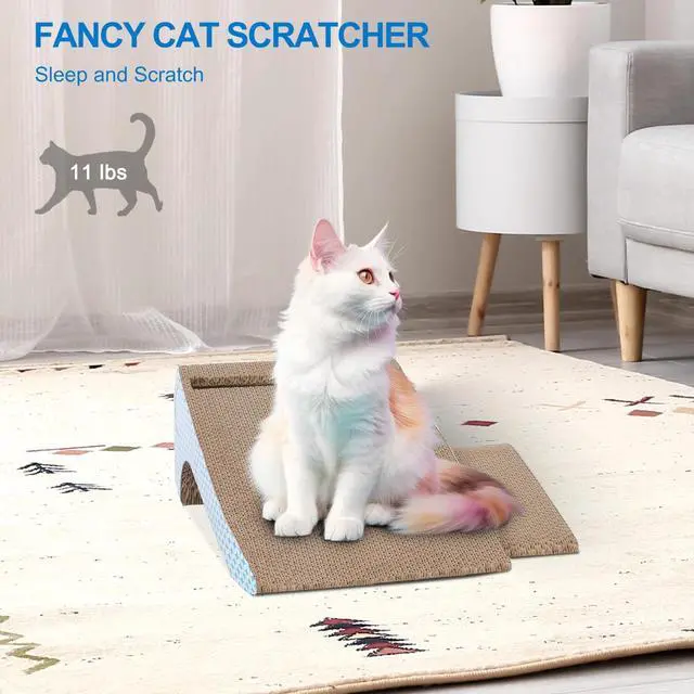 Alt view image 4 of 6 - Slope Cut Ball Cat Scraper Combination Cat Leisure Bed Indoor Scraper and Play