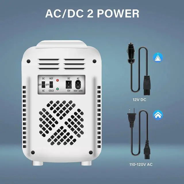 Alt view image 5 of 7 - 4L Mini Fridge 6 Can Portable Cooler & Warmer Compact Refrigerators