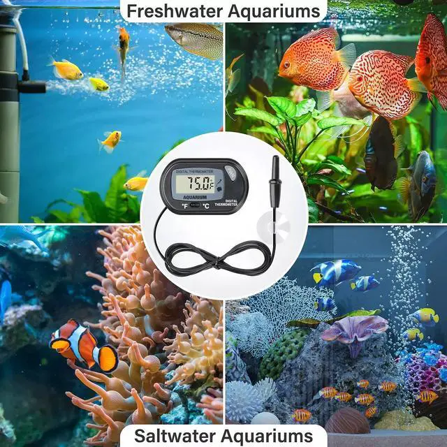 Alt view image 6 of 6 - LCD Digital Aquarium Thermometer Reptile Fish Tank Water Terrarium Temperature