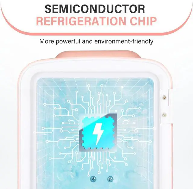 Alt view image 4 of 7 - Mini Fridge 4 Liter/6 Can Portable Warmer and Cooler Indoor-Outdoor Freon-Free