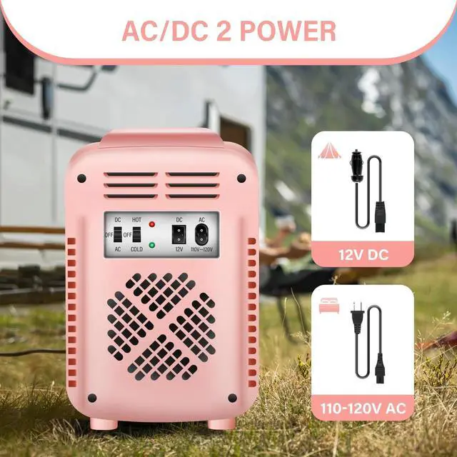 Alt view image 7 of 7 - Mini Fridge 4 Liter/6 Can Portable Warmer and Cooler Indoor-Outdoor Freon-Free