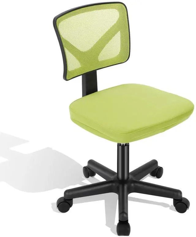 Main image of Low-Back Mesh Armless Office Chair Swivel Rolling Chair with Lumbar Support