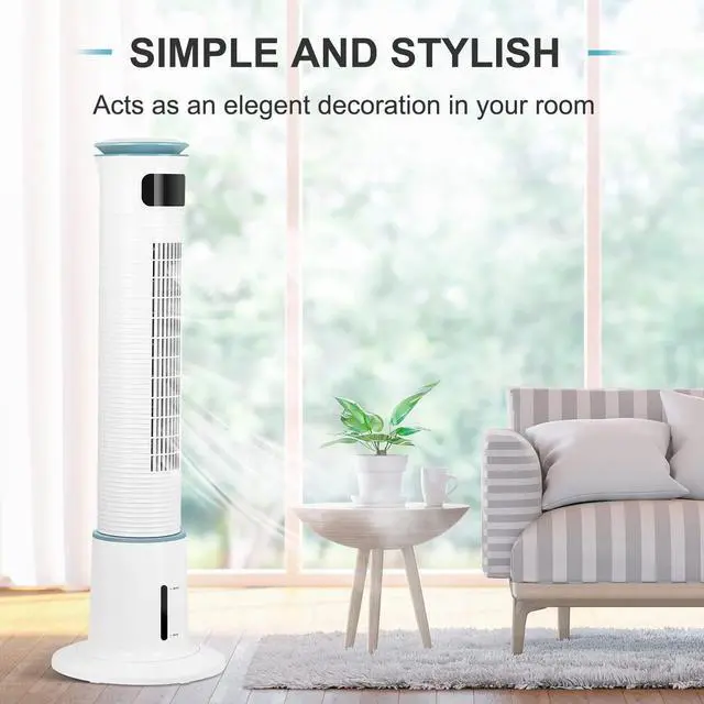 Alt view image 5 of 7 - 43-Inch Tower Fan with Mist Function and Remote Control for Bedroom Office White