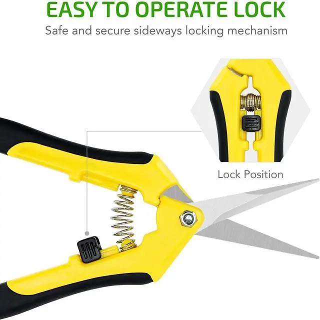 Alt view image 3 of 7 - Gardening Hand Pruner with Straight Stainless Steel Blades for Potting