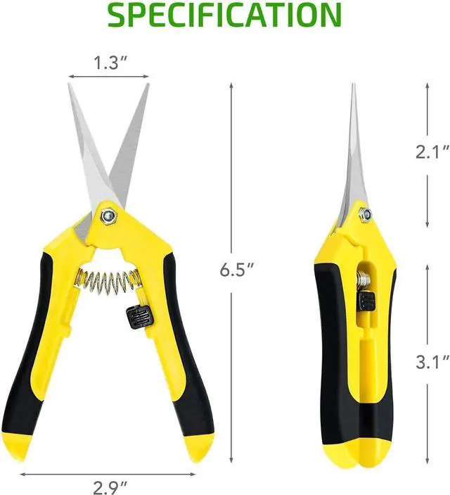 Alt view image 4 of 7 - Gardening Hand Pruner with Straight Stainless Steel Blades for Potting