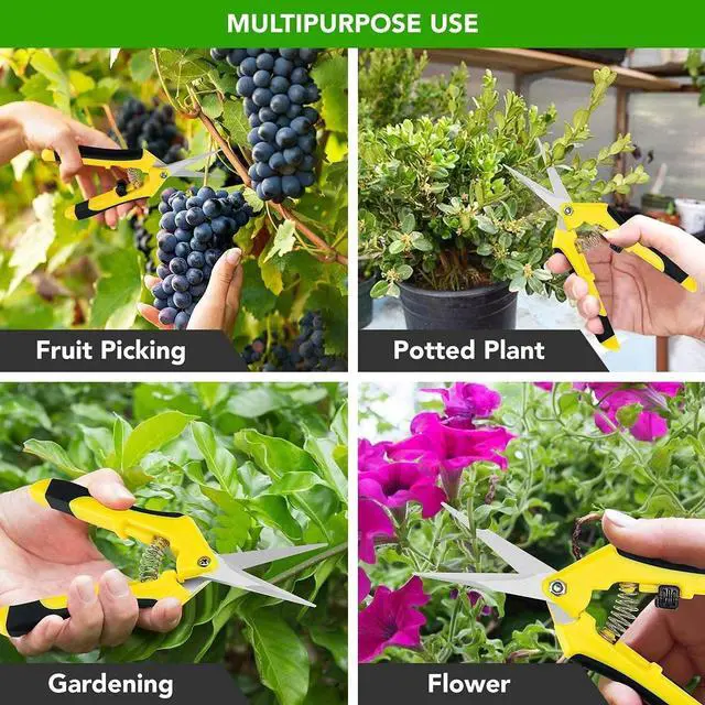 Alt view image 7 of 7 - Gardening Hand Pruner with Straight Stainless Steel Blades for Potting