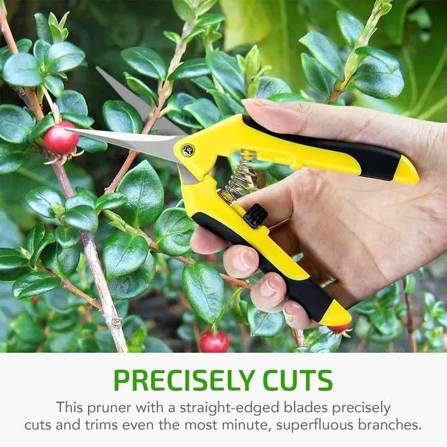Alt view image 6 of 7 - Gardening Hand Pruner with Straight Stainless Steel Blades for Potting