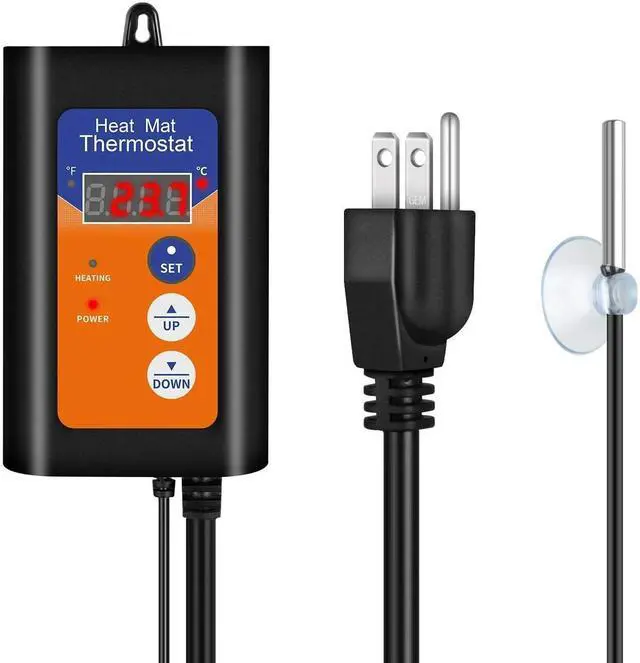 Main image of iPower Digital Heat Mat Thermostat Controller for Brewing 40-108°F 8.3A 1000W