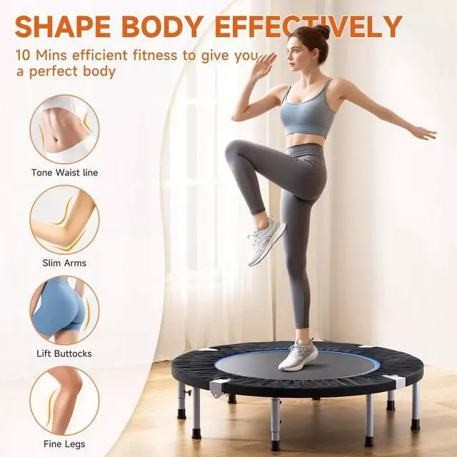 Alt view image 5 of 6 - 40 Inch Trampoline Recreational Trampolines Mini Trampoline Fitness