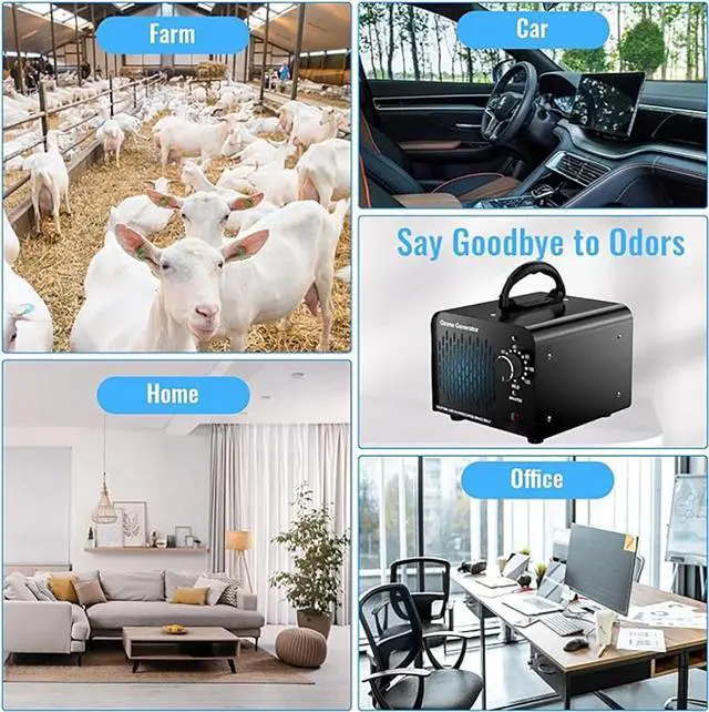 Alt view image 5 of 7 - 36000mg/h Ozone Generator Machine Air Purifier Ionizer Ozonator Timer for Home