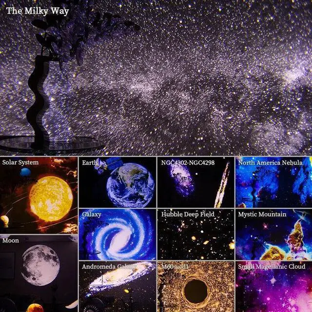 Alt view image 3 of 7 - Star Projector Galaxy Light 12 in 1 Planetarium Galaxy Projector Starry Sky Lamp