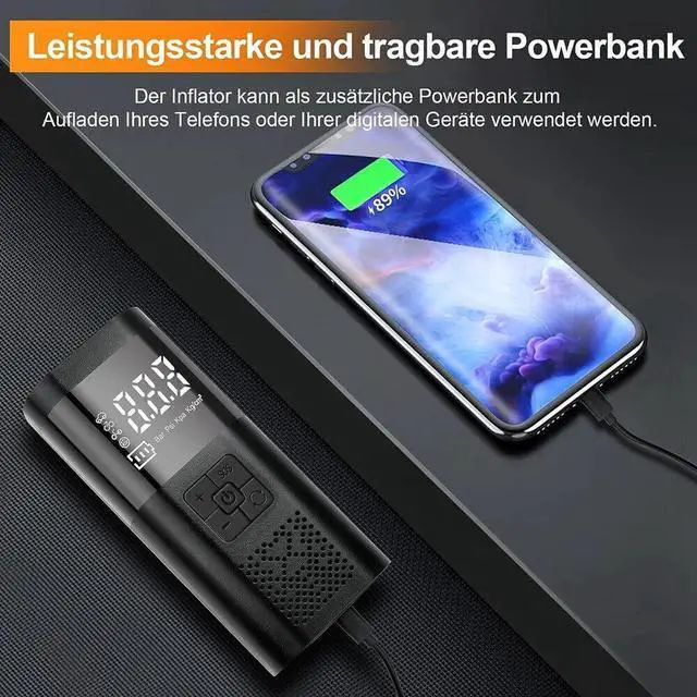 Alt view image 4 of 7 - 150 PSI Digital Electric Air Pump 12V Car Tire Inflator Portable Air Compressor