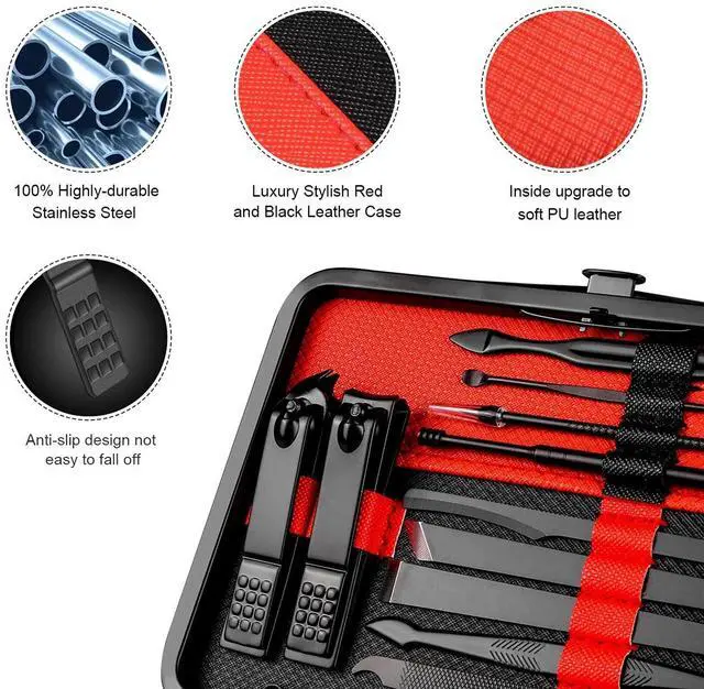 Alt view image 7 of 7 - Stainless Steel Nail Clipper Grooming Nail Tools Manicure & Pedicure Set 25 PCS