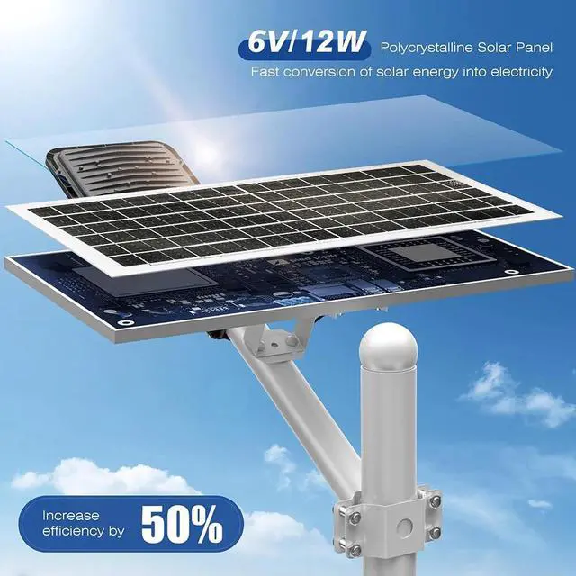 Alt view image 4 of 7 - Commercial Solar Street Light Outdoor Dusk to Dawn Solar High Bright Aluminum