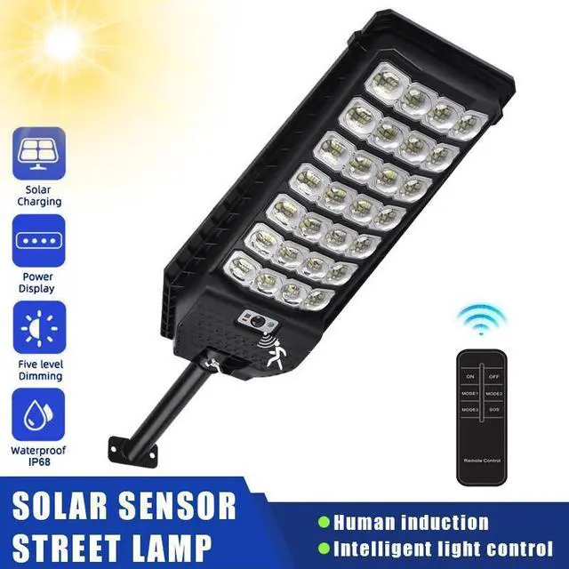 Alt view image 3 of 7 - Commercial 2600W Solar Light Outdoor Motion Sensor 200000LM Parking Lot Lights