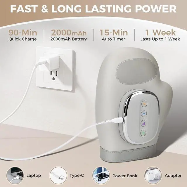 Alt view image 2 of 7 - Cordless Hand Massager with Heat and Compression for Arthritis and Carpal Tunnel