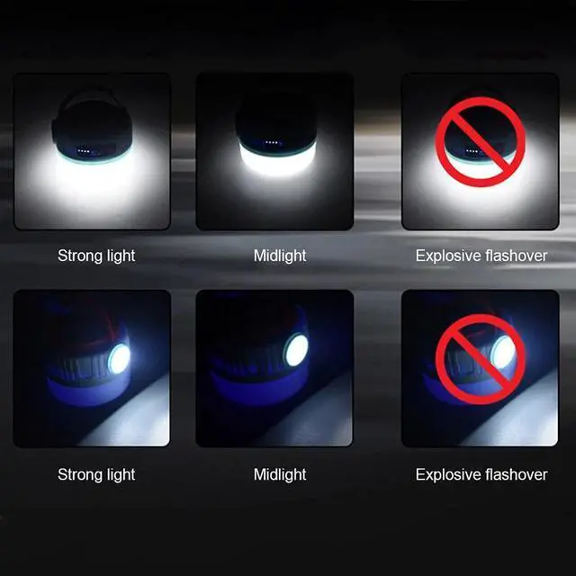 Alt view image 6 of 7 - Rechargeable LED Solar Camping Light Tent Lantern Bulb Outdoor Hiking Night Lamp