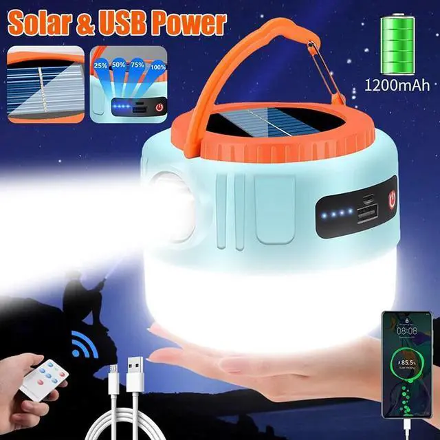 Main image of Rechargeable LED Solar Camping Light Tent Lantern Bulb Outdoor Hiking Night Lamp