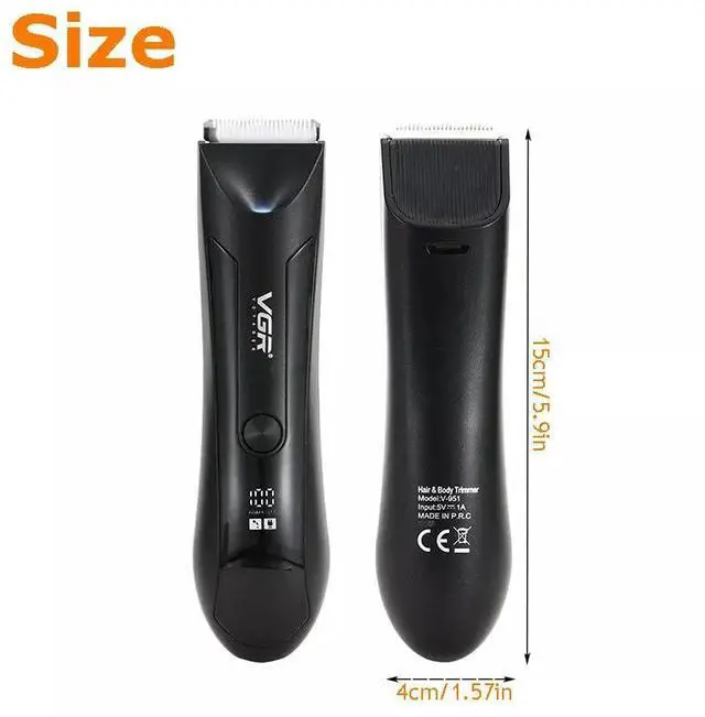 Alt view image 5 of 6 - Men's Pubic Hair Trimmer Electric Groin & Body Hair Shaver for Balls Hair Body