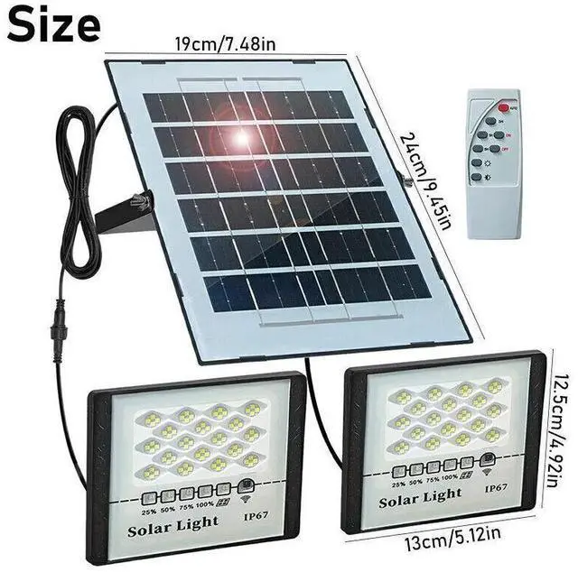 Alt view image 2 of 7 - 4Pcs LED Solar Flood Lights Outdoor Street Light Dusk to Dawn Flood Wall Lamp