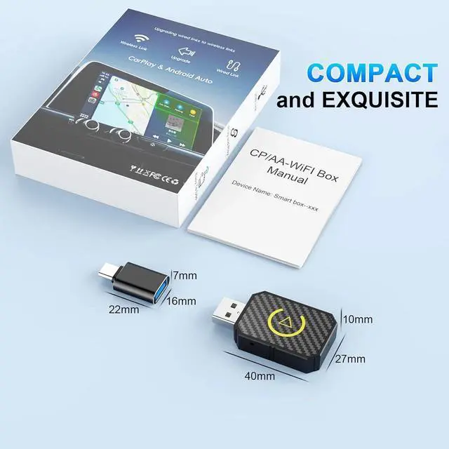 Alt view image 7 of 7 - Wireless CarPlay Dongle Fast Stable Connection Android Auto Adapter No Delay