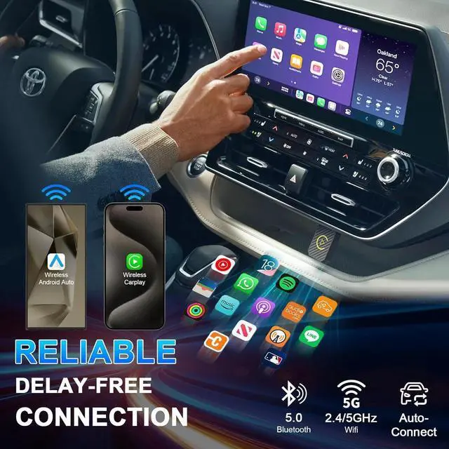 Alt view image 5 of 7 - Wireless CarPlay Dongle Fast Stable Connection Android Auto Adapter No Delay