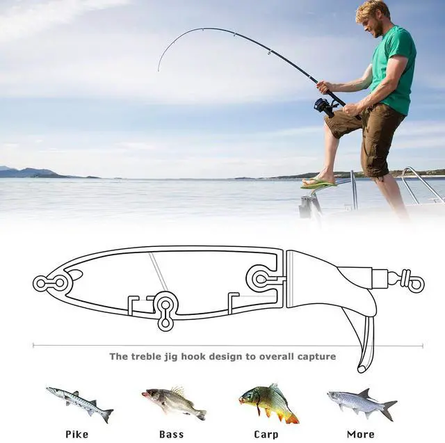Alt view image 6 of 7 - USA Lot 30 pcs Kinds of Fish Fishing Lures Crankbaits Hooks Minnow Baits Tackle