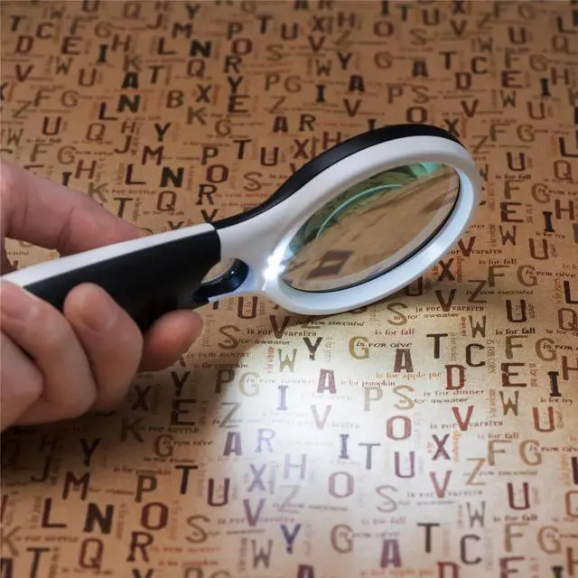 Alt view image 2 of 4 - 3 LED Light 45X Handheld Magnifier Reading Magnifying Glass Lens Jewelry Loupe