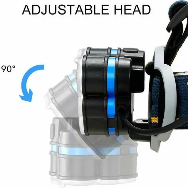 Alt view image 6 of 7 - 5X LED Rechargeable Headlamp Head Light Flashlight Torch Lamp USA