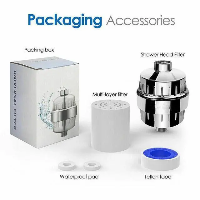 Alt view image 5 of 5 - 20 Stage Shower Filter for Hard Water Softener Remove Chlorine & Flouride