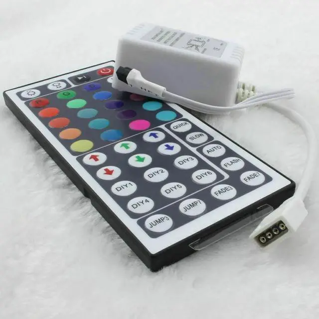 Alt view image 6 of 7 - 10M 32FT 3528 Waterproof SMD RGB 600LEDs LED Light Strip 44Key IR Remote Control