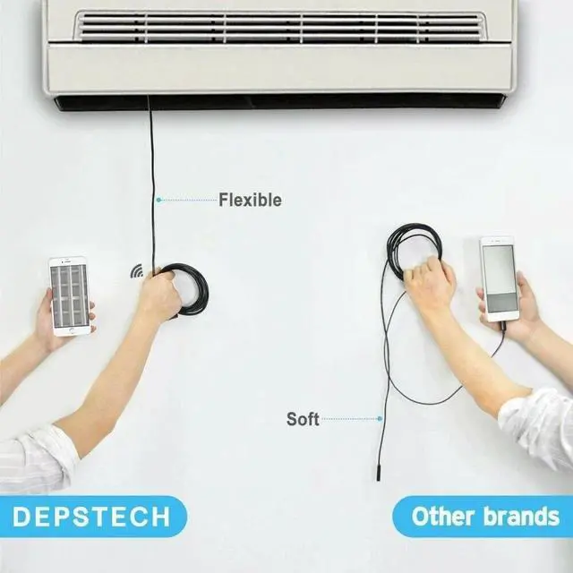 Alt view image 3 of 7 - Wireless Endoscope WiFi Borescope HD Inspection Semi-Rigid Snake Camera