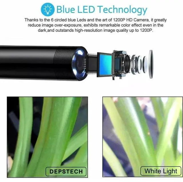 Alt view image 2 of 7 - Wireless Endoscope WiFi Borescope HD Inspection Semi-Rigid Snake Camera