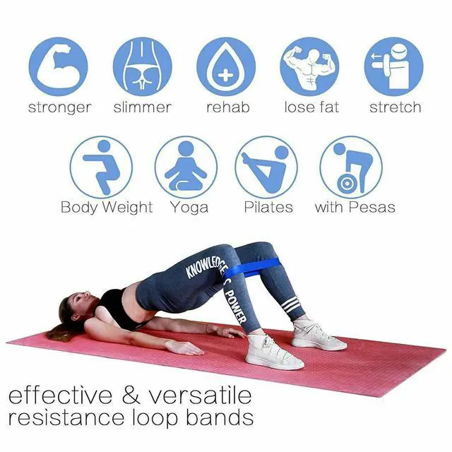 Alt view image 2 of 7 - Resistance Loop Bands Set Strength Fitness Gym Exercise Yoga Workout Pull Up