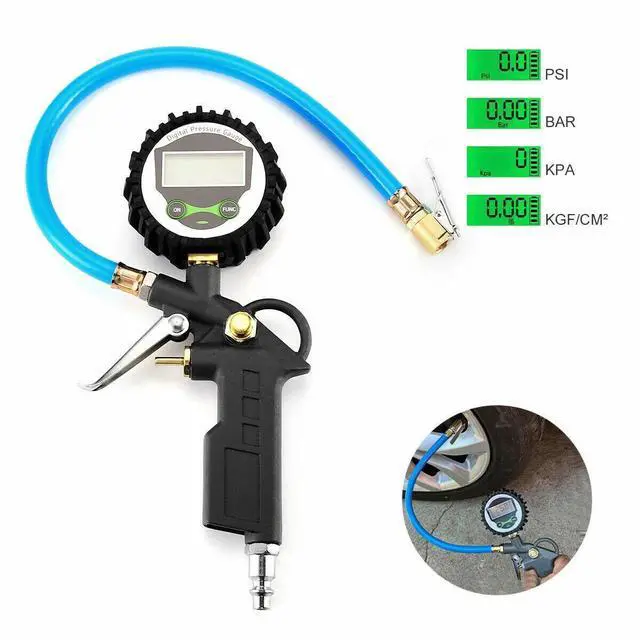 Alt view image 2 of 7 - Digital Air Tire Inflator with Pressure Gauge 250PSI Chuck for TrucK/Car/Bike US