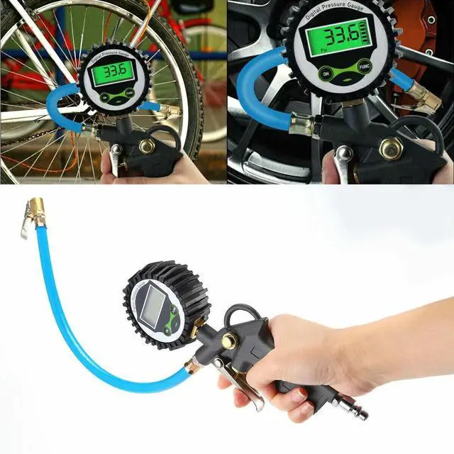 Alt view image 6 of 7 - Digital Air Tire Inflator with Pressure Gauge 250PSI Chuck for TrucK/Car/Bike US
